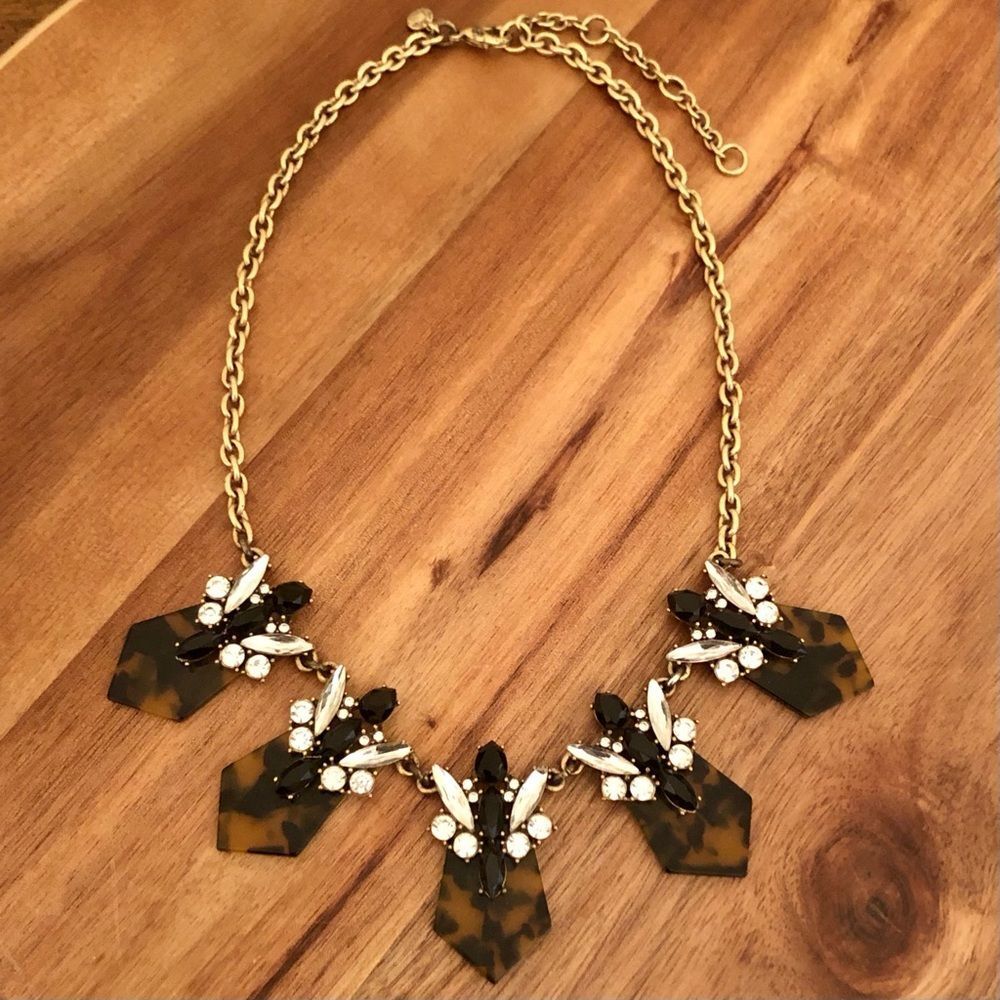 J.Crew | Tortoise Rhinestone Statement Necklace |… - image 2